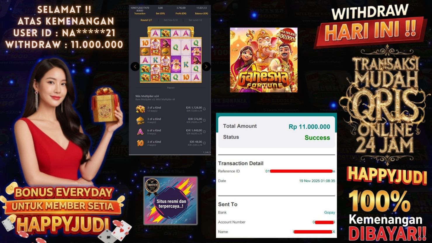 HAPPYJUDI JACKPOT SLOT GANESHA FORTUNE